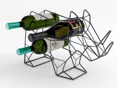 Rhino wine rack 3D model