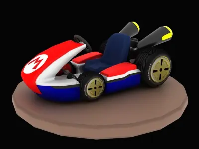 Mario Kart Low-poly 3D model