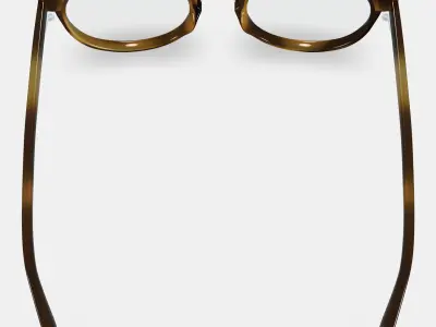 Bromley Eyeglasses in Black Walnut 3D model