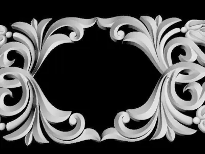 Central decor ornament for furniture 3D model 468
