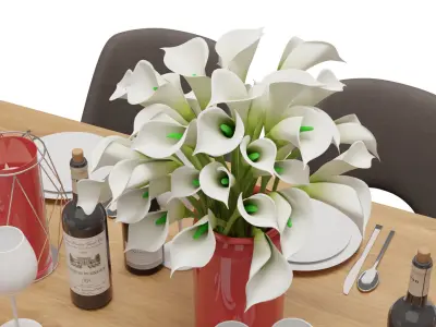 Table Set 3D model purchase