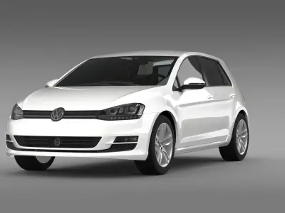 VW Golf TDI 4MOTION 5d Typ 5G 2012 3D model