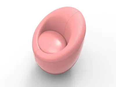 Leaf Armchair Low-poly 3D model