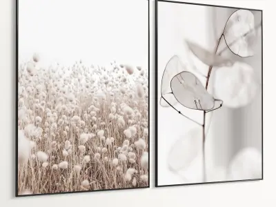 Plaster Two Photo Frame 534 Low-poly 3D model