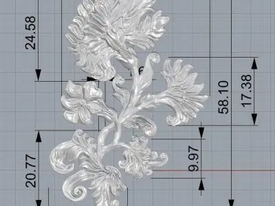 Branched Flower 3D print model
