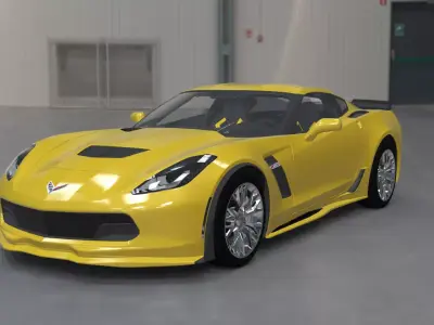 chevrolet-corvette-c7 car  3D print model