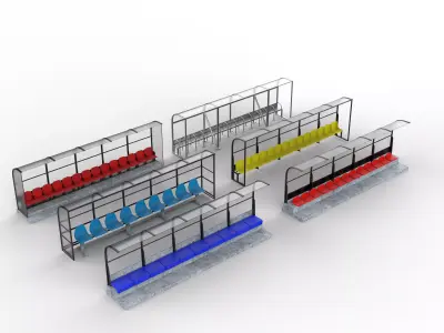 Soccer Bench  3D model