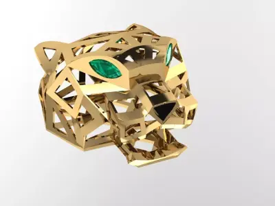 panther pendant 3D print model