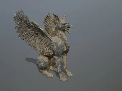 Statue  Creature Low-poly 3D model