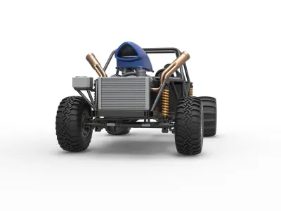 Uphill Sand Racing Dragster Base Version 4 Scale 1 to 25 3D print model