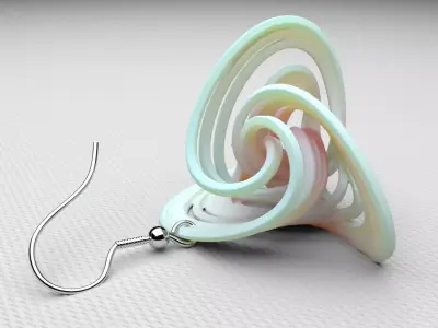 Parametric Earring 3D printable 3D print model