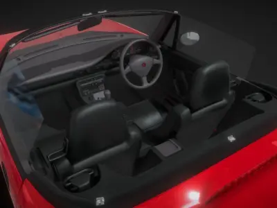 Suzuki Cappuccinno Low-poly 3D model