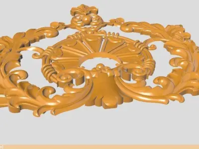 wood ornament decoration for furniture  3D model