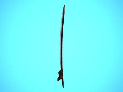 SURF BOARD 19 CARTOON STYLIZED Low-poly 3D model