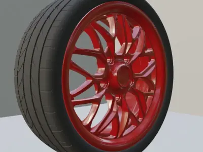 TIRE WITH RIM 3D model