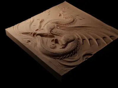 Dragon CNC 3d Print High Relief Sand Casting 3D print model