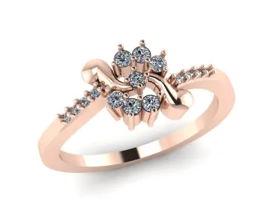 Jewelry Diamond Ring 3D Print Model 3D print model 3