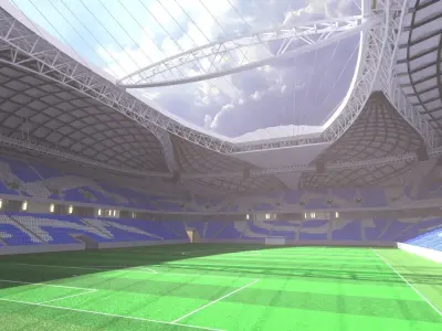 alwakrah aljanoub stadium-qatar 2022 world cup 3D model