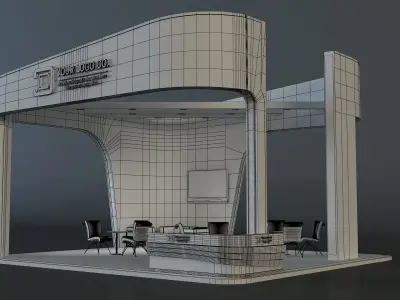  Booth Exhibition Stand a668 3D model