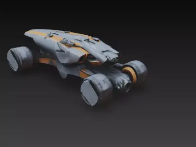 scifi vehicles set  3D model