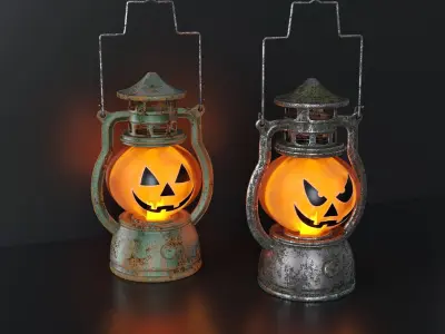 Old kerosene lamps for halloween 3D model