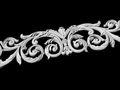 Central decor ornament for furniture 3D model 631