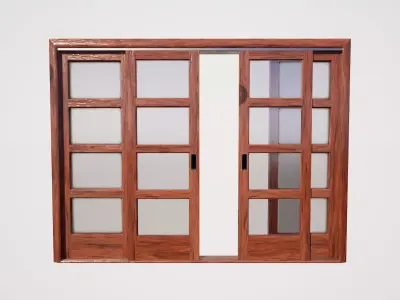 Sliding doubledoor 04 3D model
