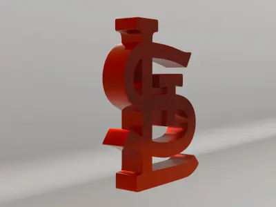 MLB St Louis Cardinals V2 Team Logo 3D model