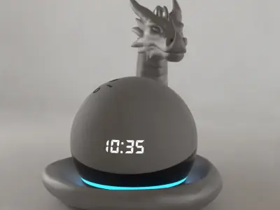 Dragon Organizer Echo Dot Holder and Stylish Decor 3D print model