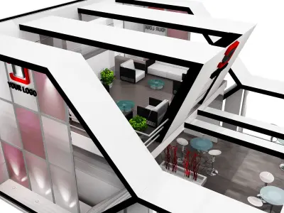 Booth Exhibition Stand a456a 3D model