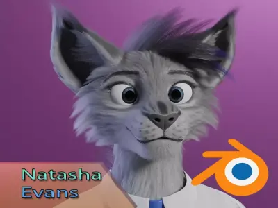 Natasha Evans Female Lynx 3D model