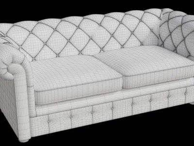 Buffeln Sofa 220 Grey 3D model
