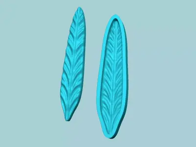 Fern Leaf Mould 06 - Artificial EVA Molding 3D print model