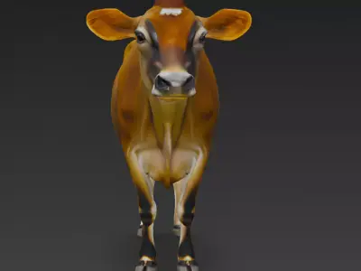 Jersey Cow 3D Model 3D model