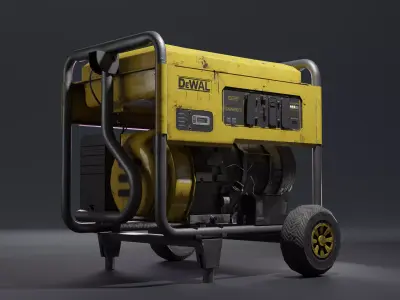 Mobile Generator Game Ready PBR Low-poly 3D model