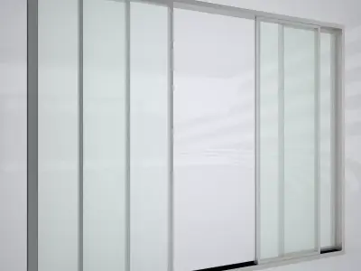 windrow sliding glass doors Free 3D model