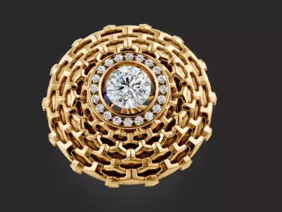 Weave Diamond Earrings 3D print model