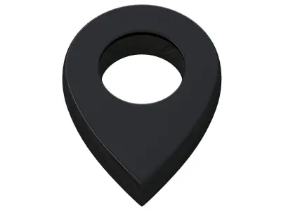 Map Pointer Black 3D model