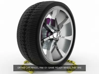 ORTAS CAR WHEEL RIM 131-132 GAME READY WHEEL 3D Model Pack
