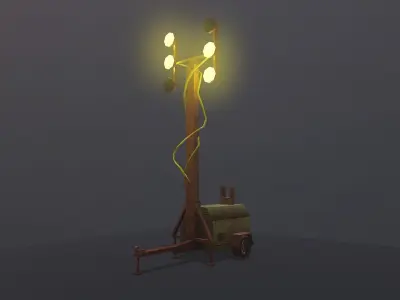 MOBILE LIGHT TOWER 3D model