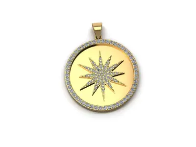 bethlehem star pendant Free 3D print model