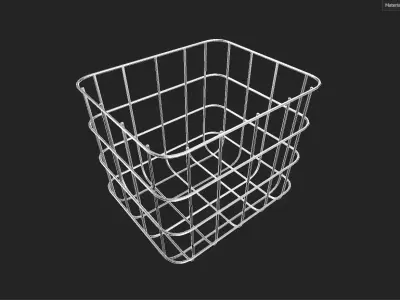 Wire Bin M08 Low-poly 3D model