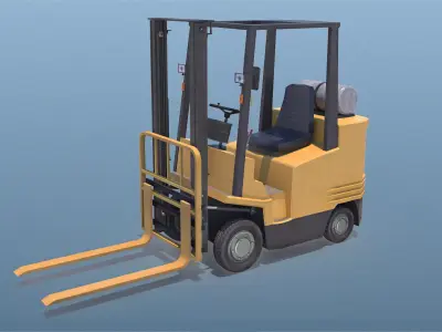 Forklift Truck Low-poly 3D model