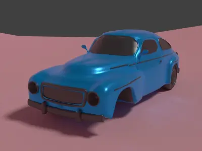 Classic Car Low-poly 3D model buy