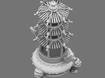 Stone Decorations - Incense burner 067 3D model