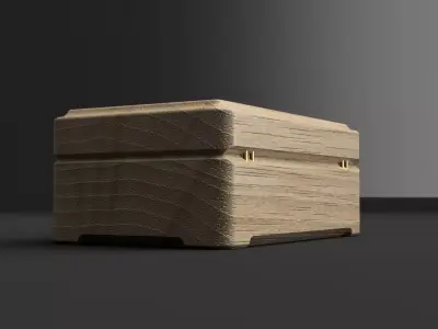 Jewelry Box with Diamond-Shaped Relief Lid STL OBJ DXF SVG 3D print model