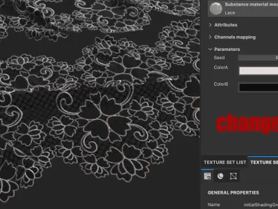 2 Procedural Lace Materials Texture