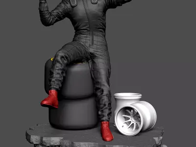 Max Verstappen 1-8 Scale Statue 3D print model