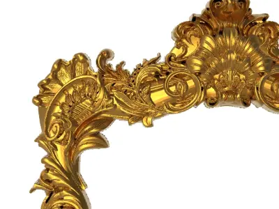 carved frame 3D model 14