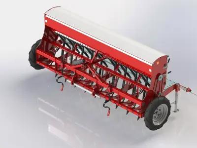 WG 1023 - Mounted mechanical seed drill 3D model